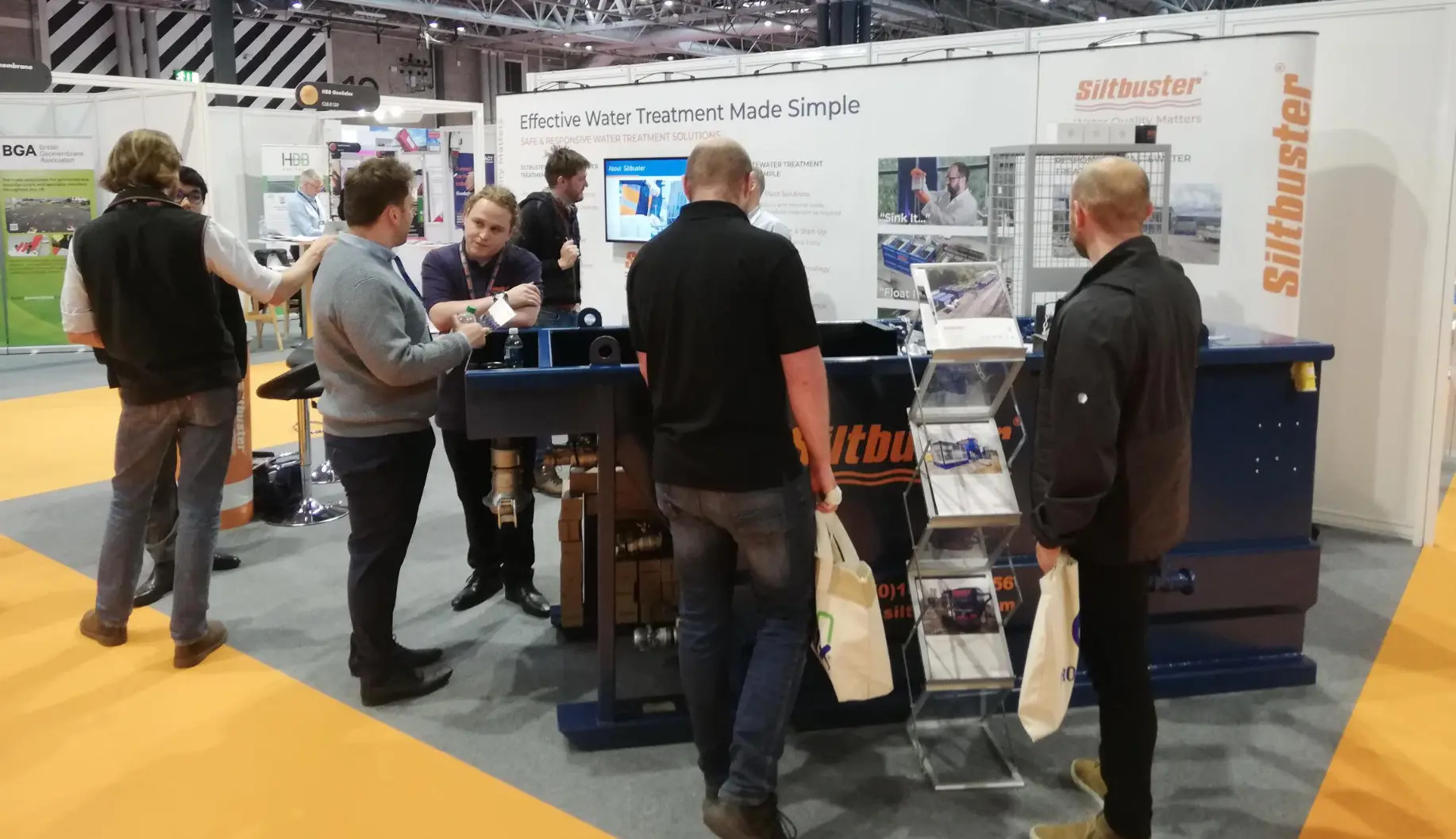 Siltbuster showcasing water treatment solutions at the Contam Expo in 2025