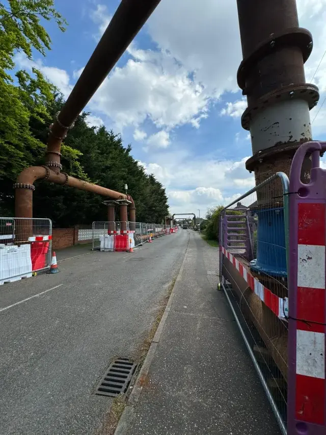 Wegoverspanningen in Norwich, Blue Boar Lane