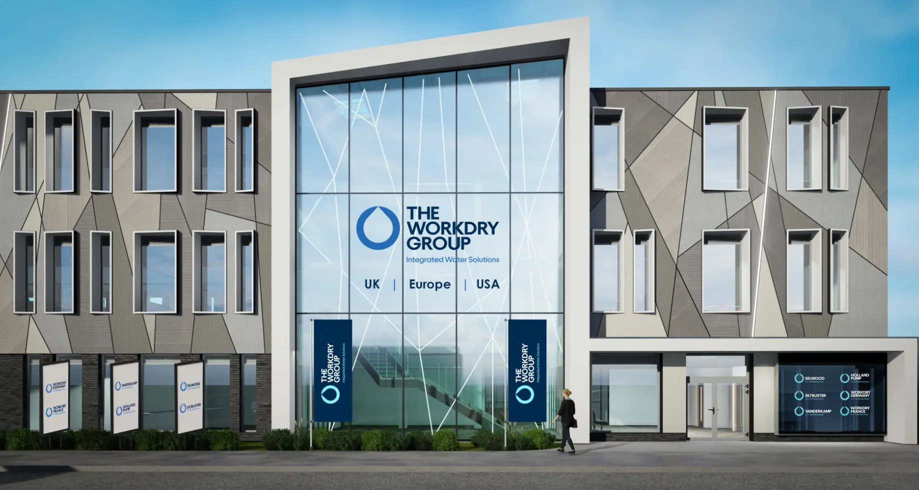 A mockup of The Workdry Group HQ in Chandler's Ford 