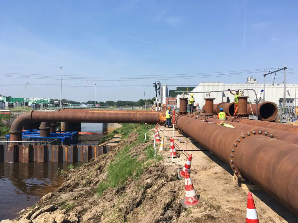 Vanderkamp ondersteunt bij renoveren van  Negam de stuw Vrouwenhoek in Hardenberg.
