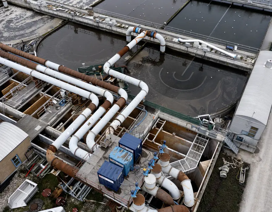 Seitenansicht und Draufsicht der Heberanlage von Vanderkamp in Kopenhagen.