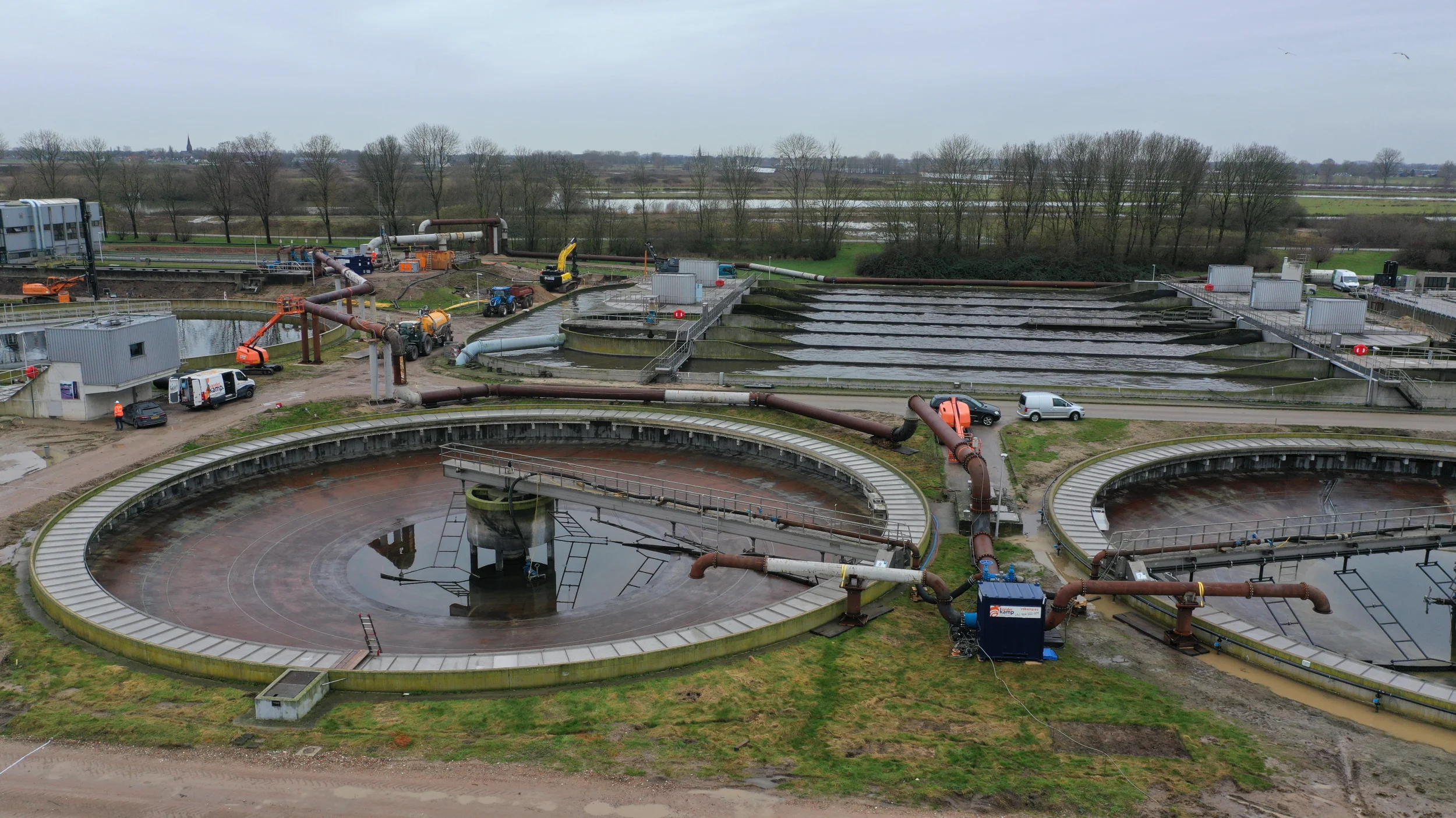 Dubbele tijdelijke installatie Zuivering Oijen