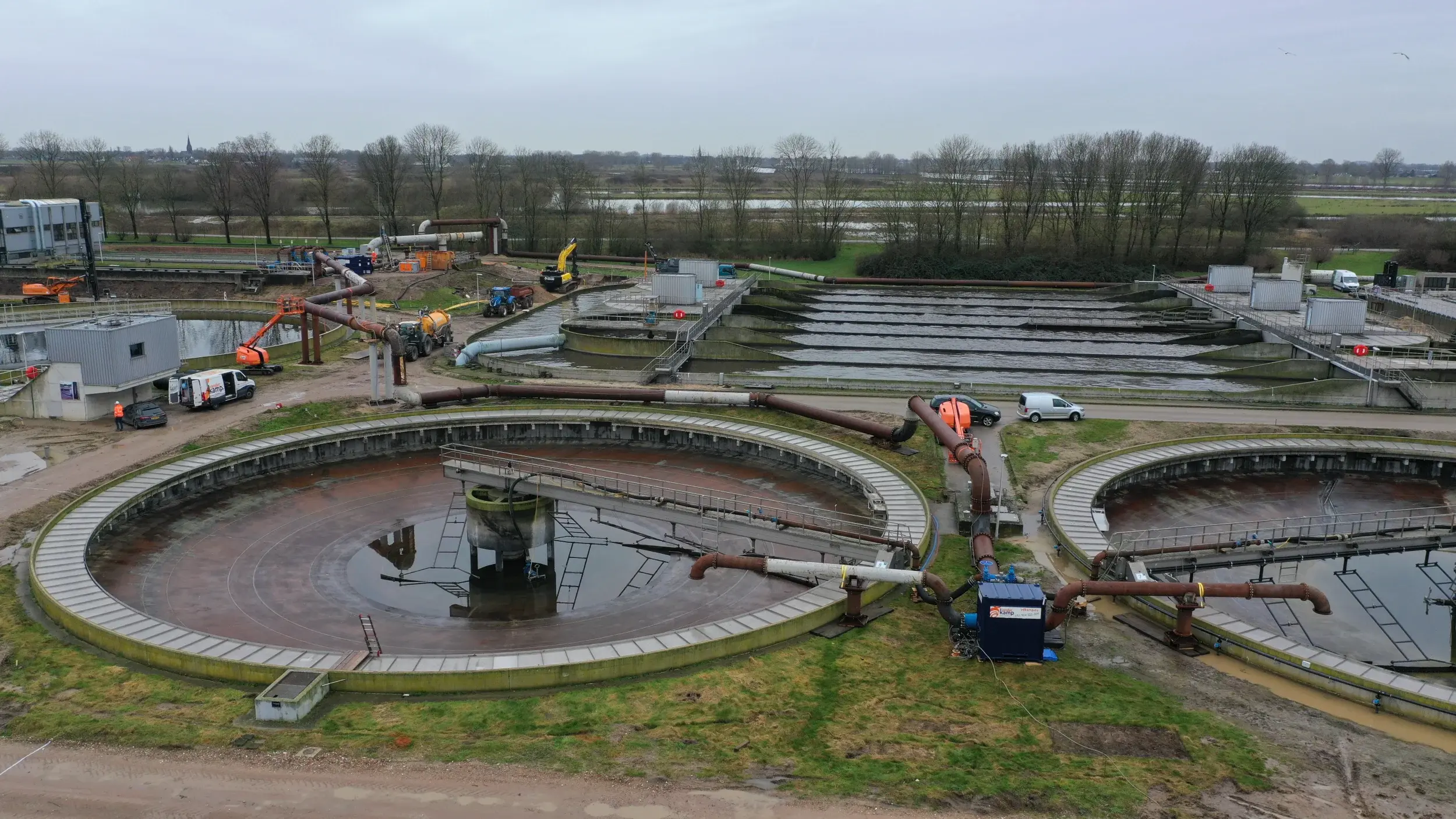 Dubbele tijdelijke installatie Zuivering Oijen