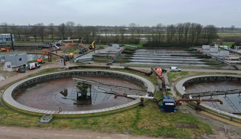 Dubbele tijdelijke installatie Zuivering Oijen