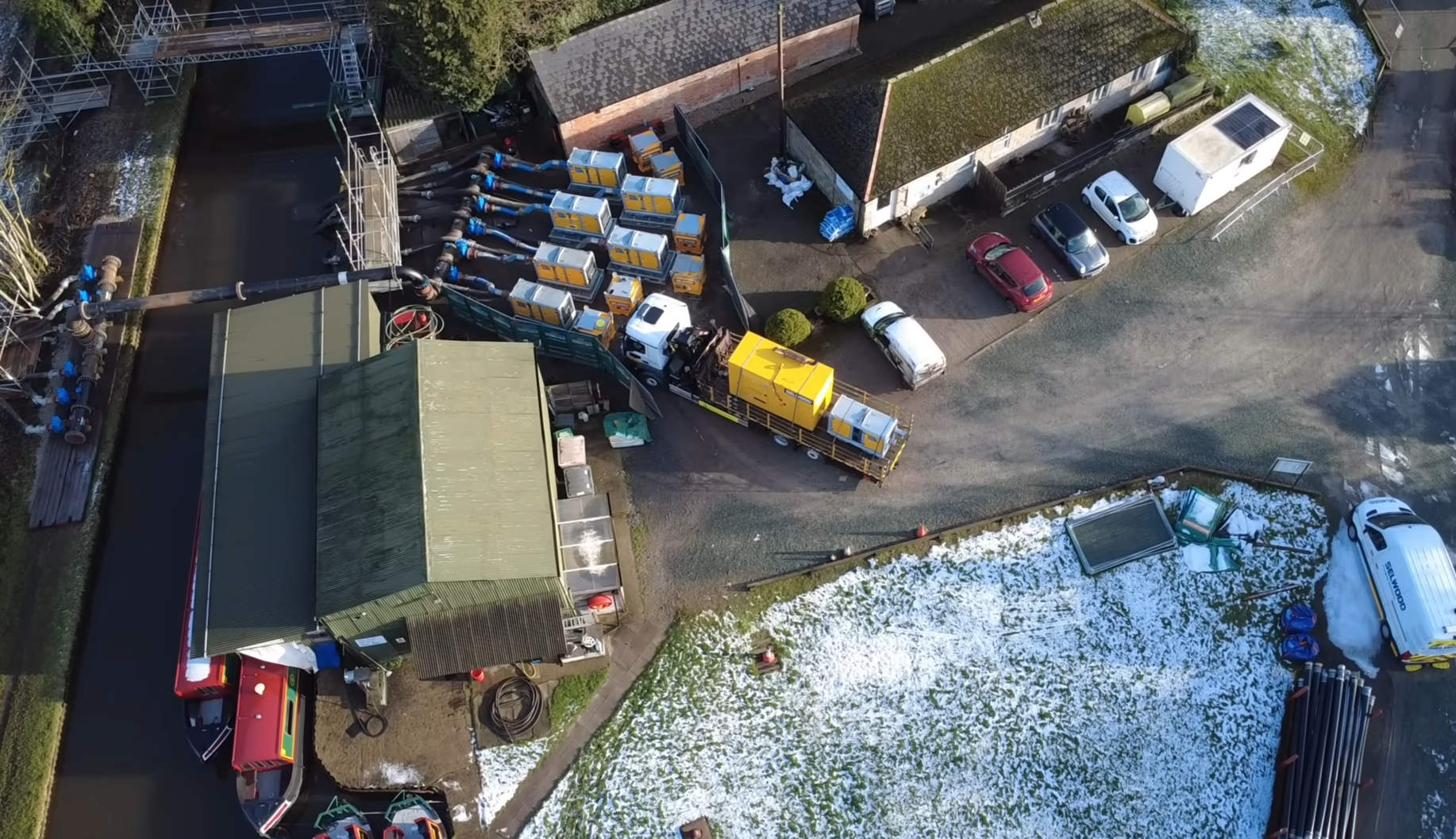 Selwood pumps supporting with emergency pumping at Llangollen Canal over Christmas 2025