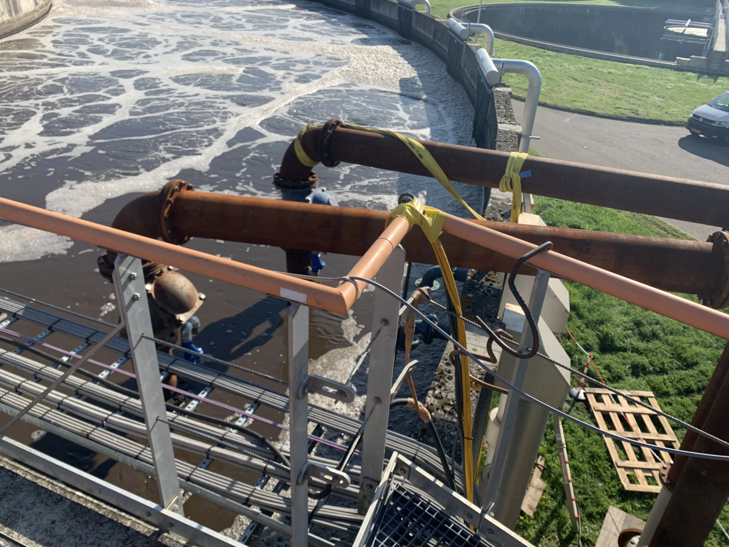 Project van Vanderkamp bij de RWZI Eindhoven Slibtanks. 