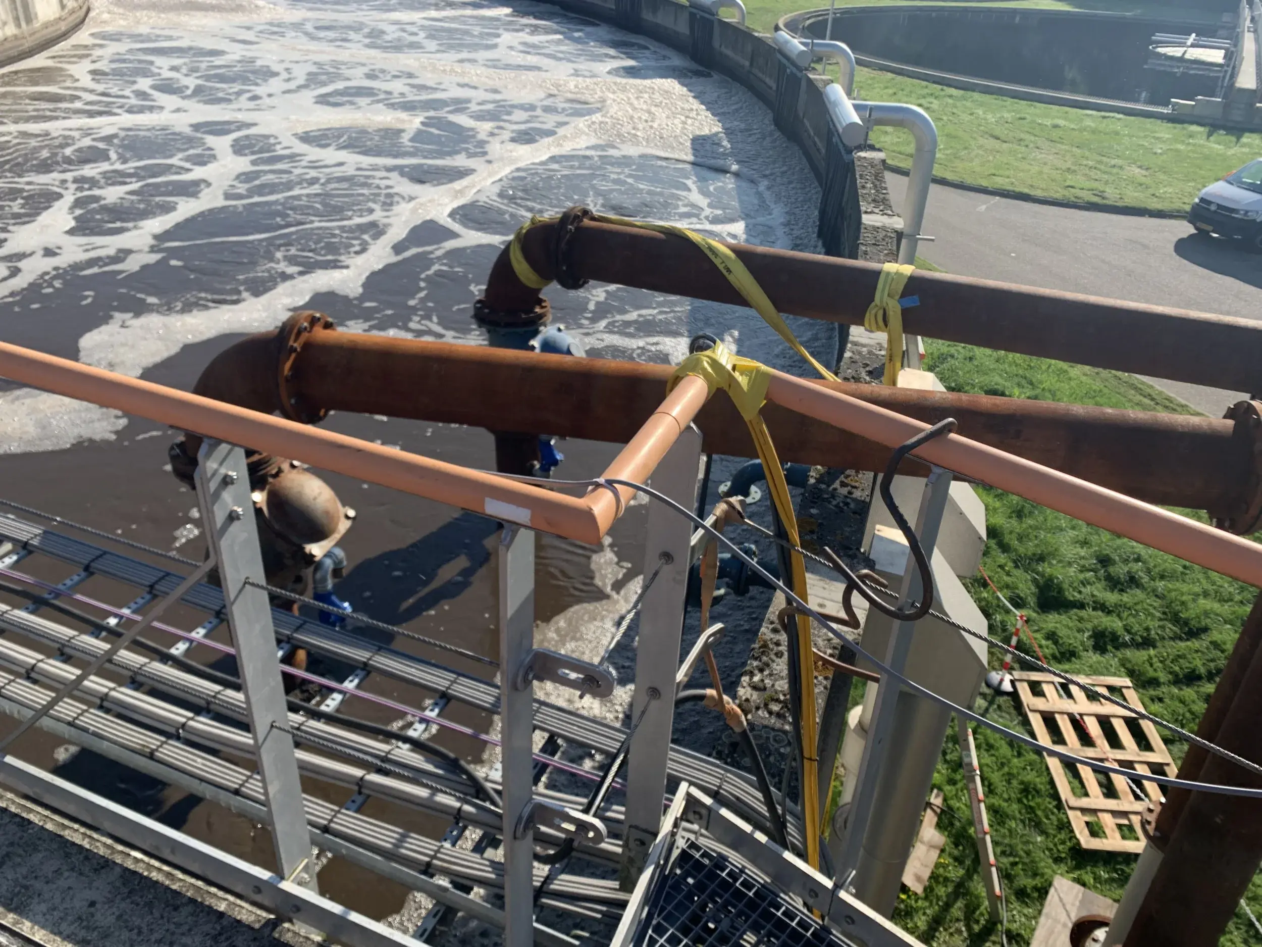 Project van Vanderkamp bij de RWZI Eindhoven Slibtanks. 