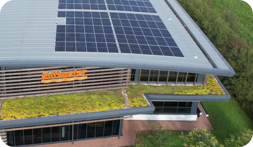 Siltbuster solar scheme added to the roof of the building