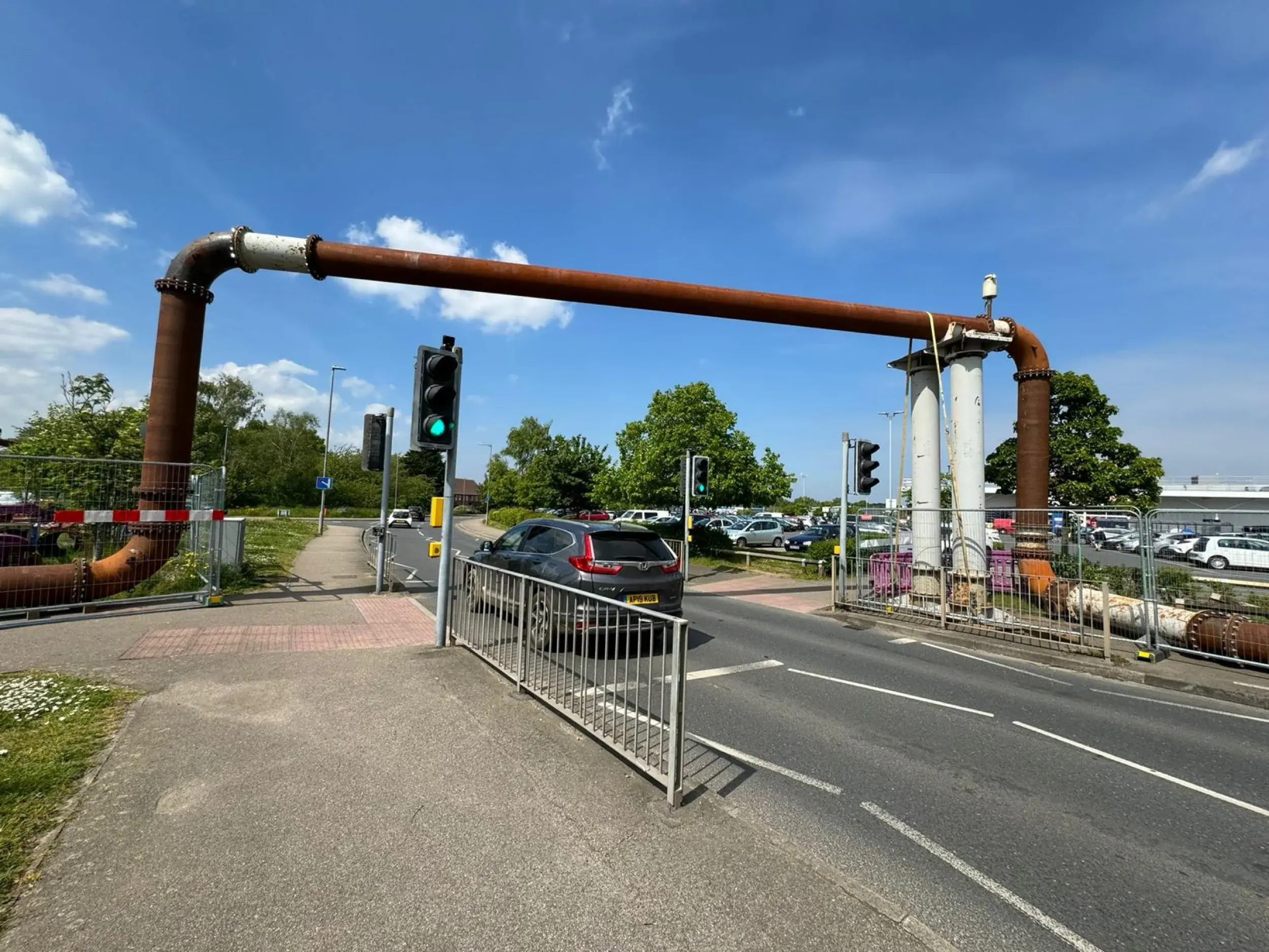 Een wegoverspanning bij Norwich van Vanderkamp