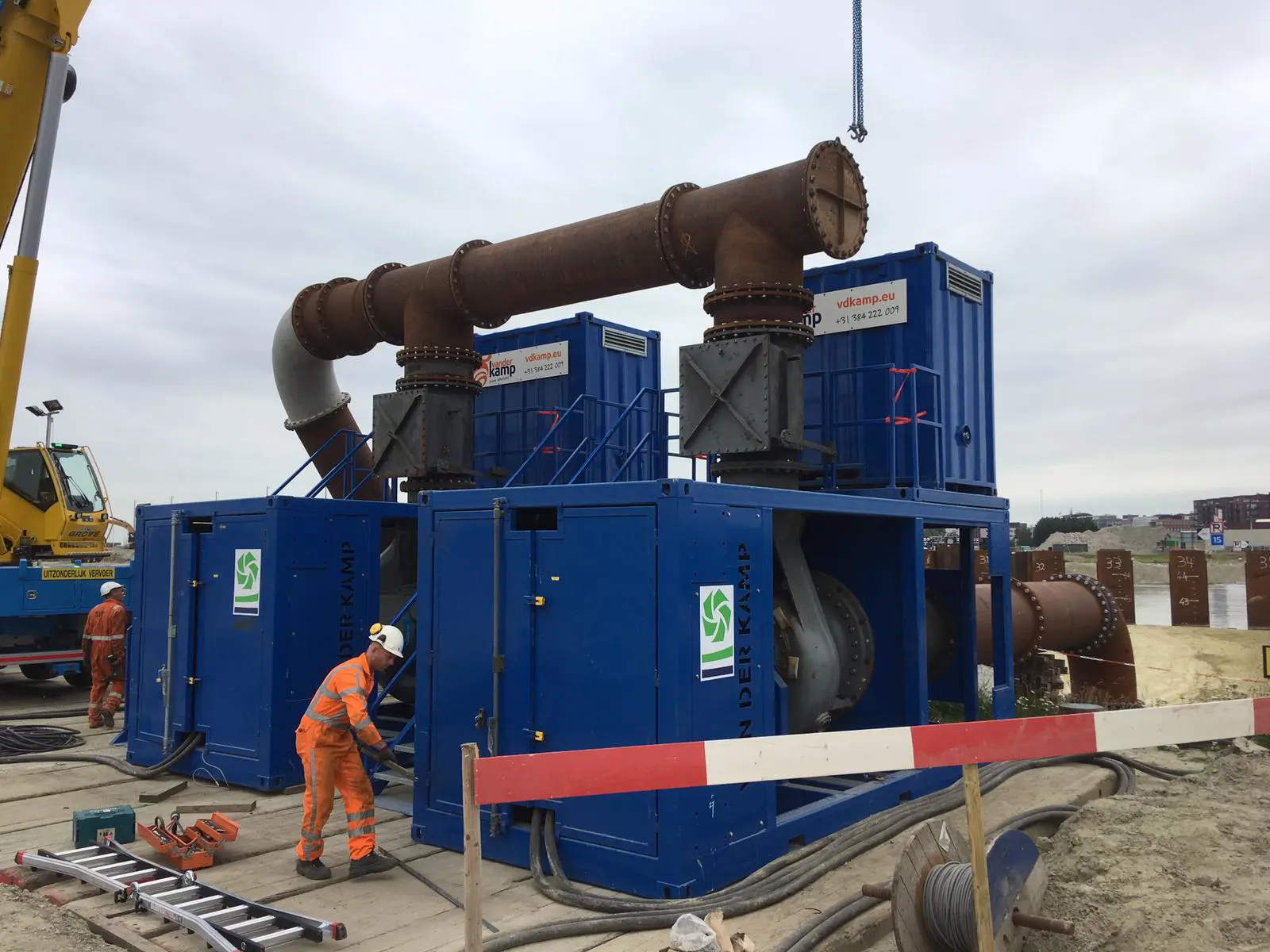 Foto van werkzaamheden voor DEME door Vanderkamp.