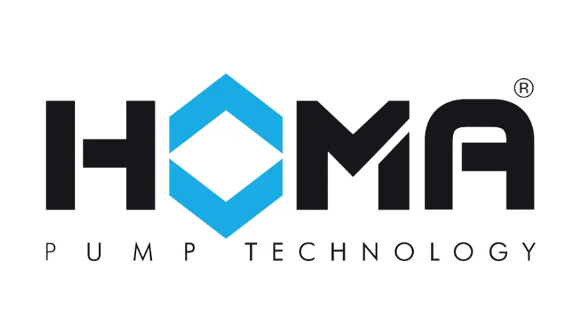 Homa Pumps logo with white background