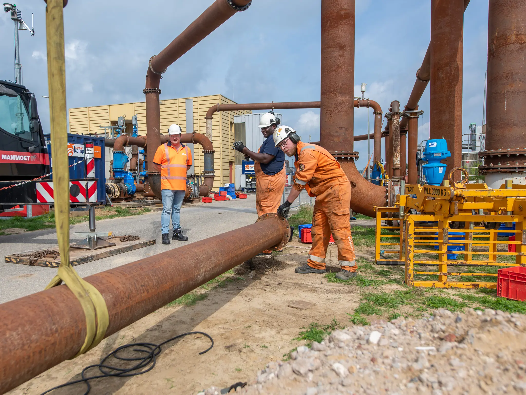 Collega's die aan het werk zijn bij een TPI van Vanderkamp