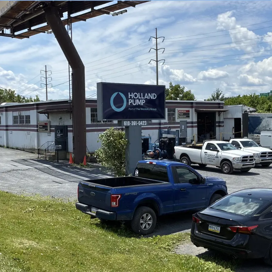 Holland Pump's Allentown Pennsylvania branch providing pump rental solutions for bypass and dewatering