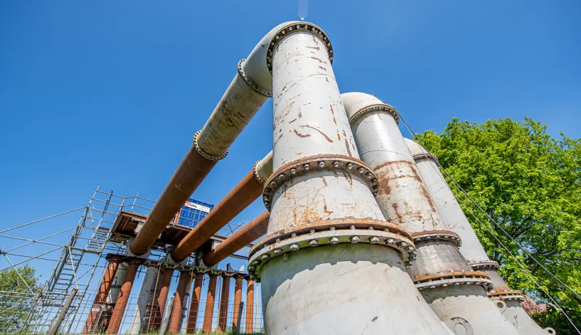 Project Vanderkamp in Hasselt voor de combinatie Friso Civiel Dubbink bij gemaal Galgenrak. Wegoverspanning.