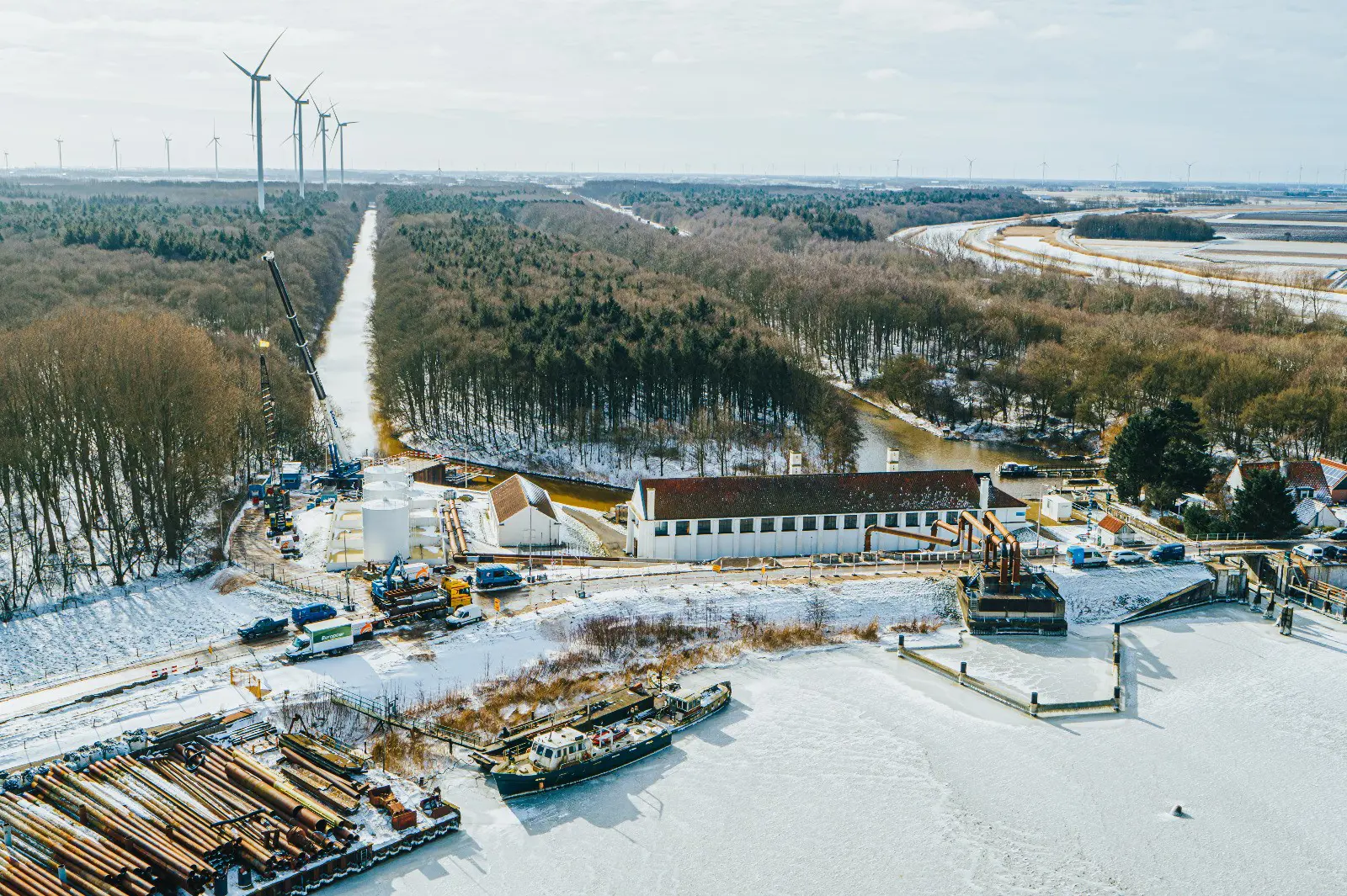 Luchtfoto gemaal Leemans