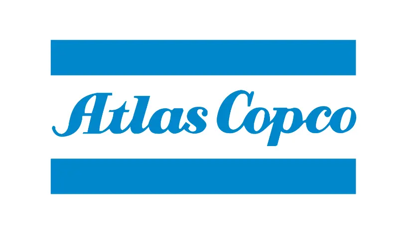 Atlas Copco logo with white background