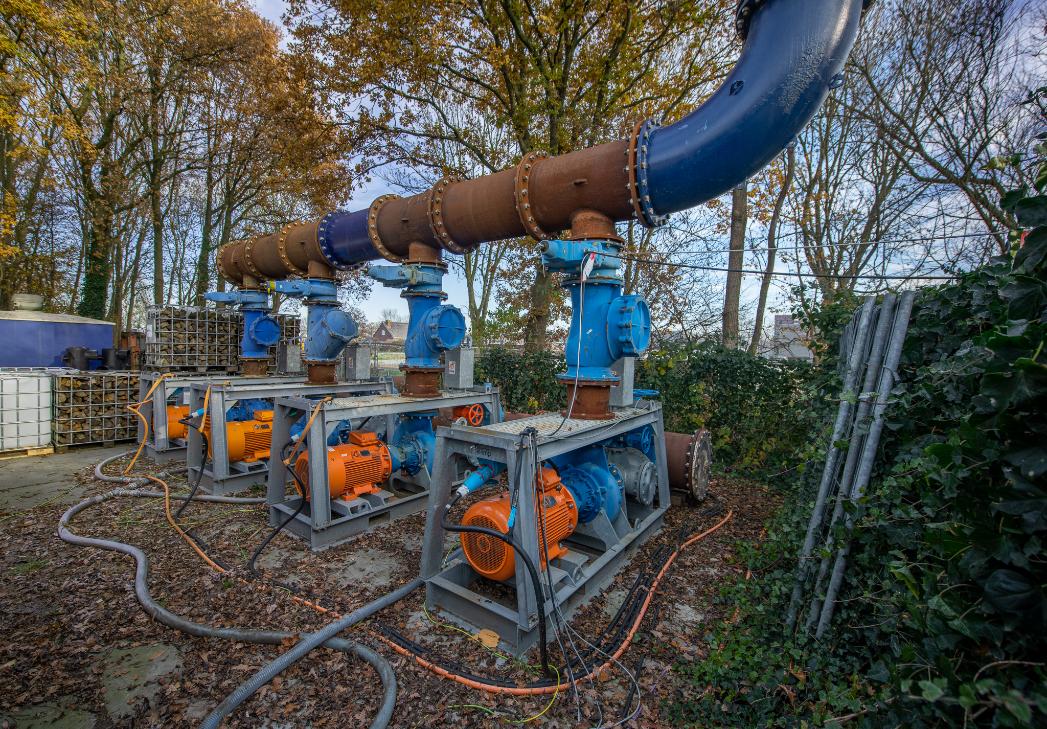 Pumpenanlage von Vanderkamp bei der Kläranlage (RWZI) Woerden.