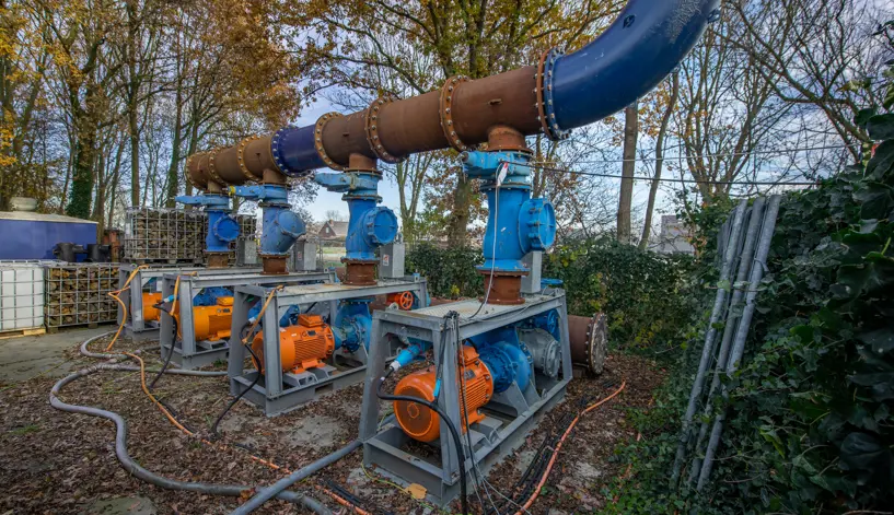 Pumpenanlage von Vanderkamp bei der Kläranlage (RWZI) Woerden.