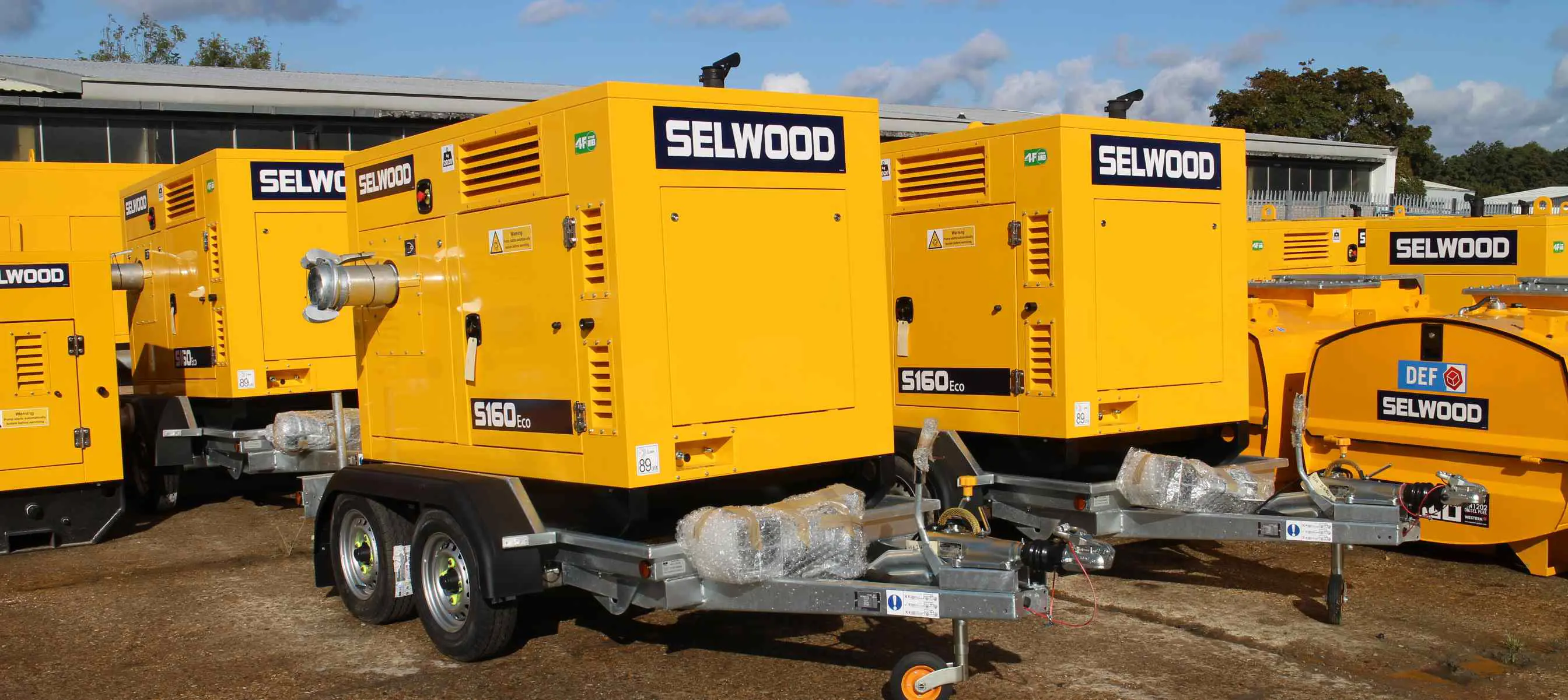 Selwood pumps at the depot ready to go on hire in Dorset