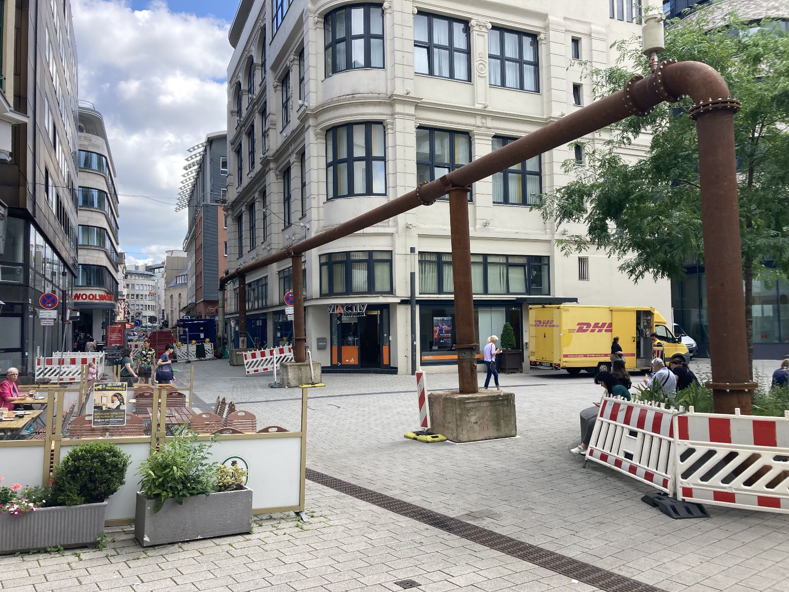 Projekt of Vanderkamp in Wuppertal stad centrum rohrleitungen. 