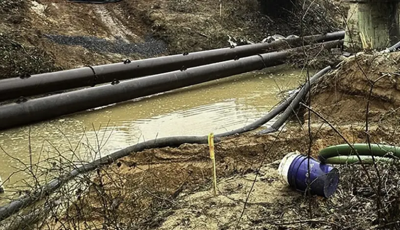 Holland Pump dewatering and pump rental on site in Charlotte, North Carolina