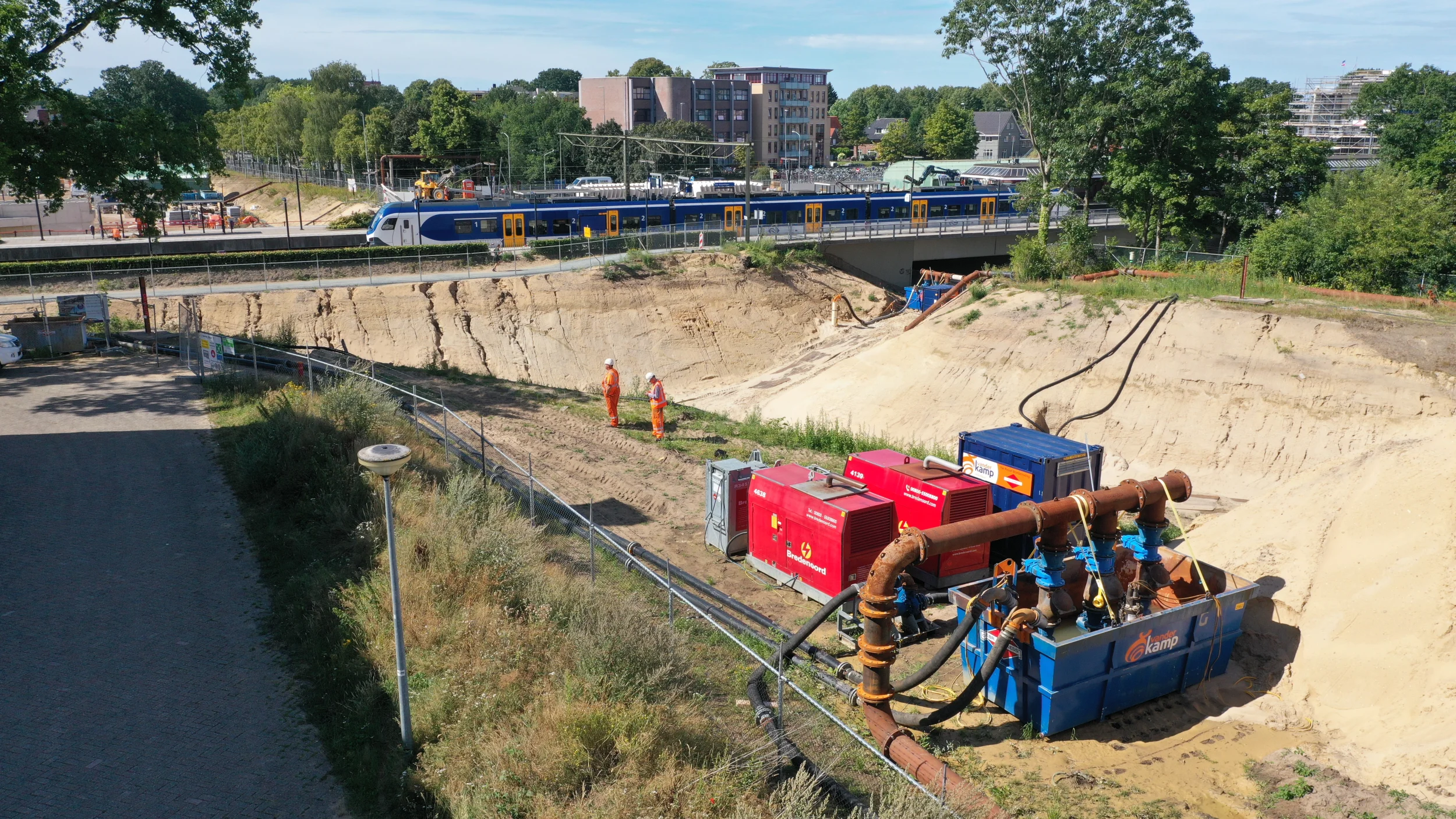 Aushubarbeiten am Bahnhof Ede
