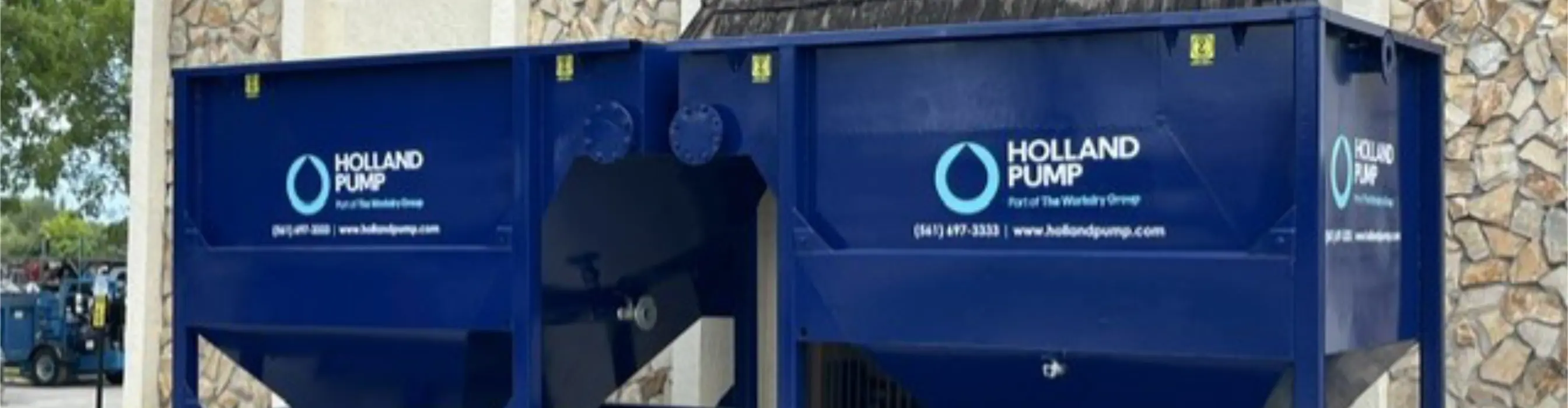 Holland Pump Lamella Tank treatment units outside the branch
