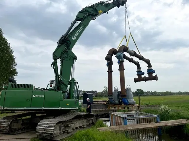 Foto van opbouw project van Vanderkamp in Zwolle bij oppervlaktegemaal Stins. 
