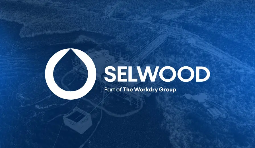 The Selwood logo with a Selwood solution at a reservoir in the background