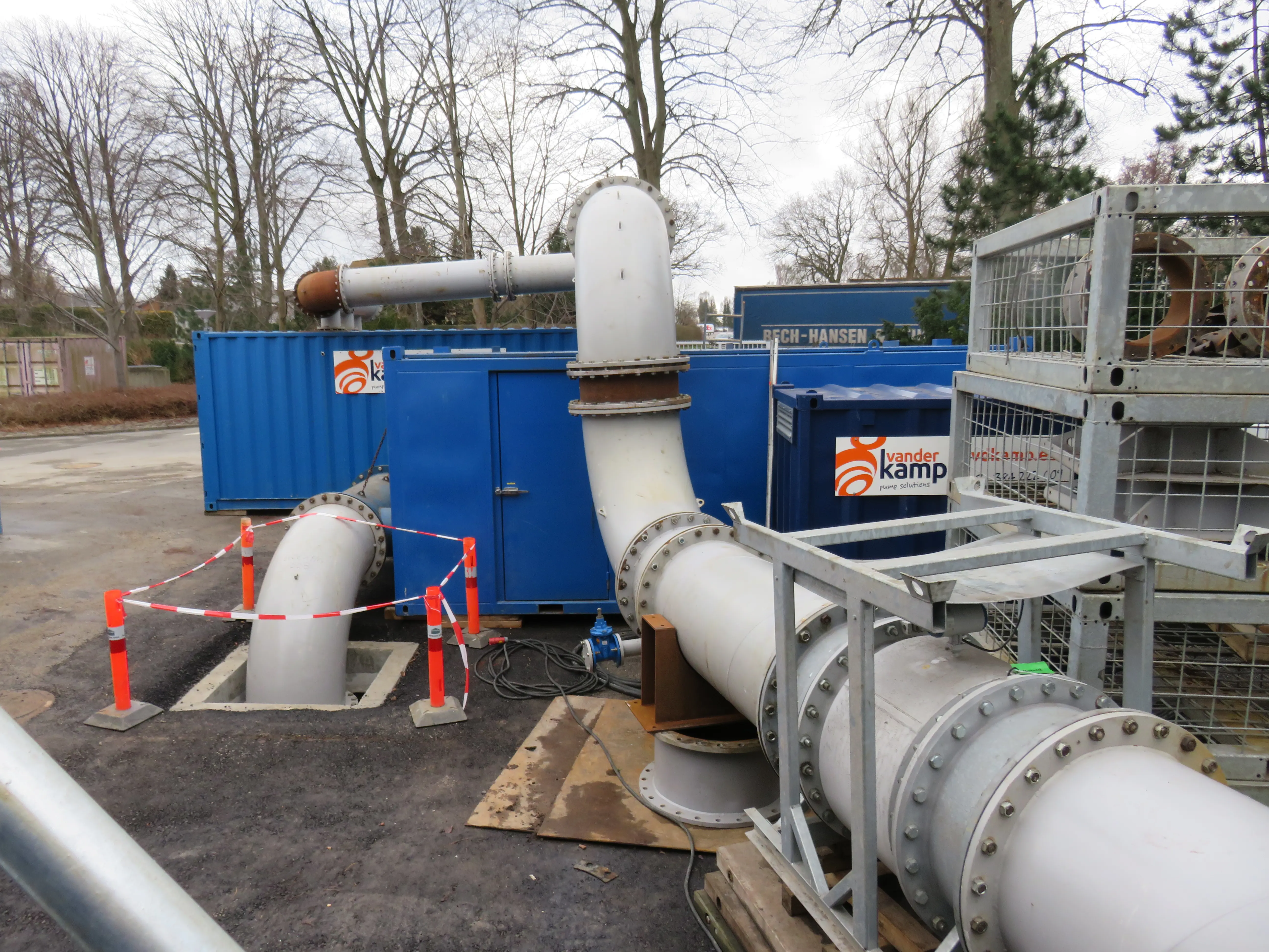Op de rioolwaterzuivering in het Deense Hørsholm installeerden Vanderkamp hun mobiele roostergoedreiniger