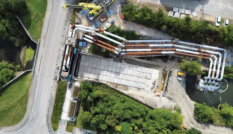 Project of Vanderkamp in the UK fish passage Don regulators. 