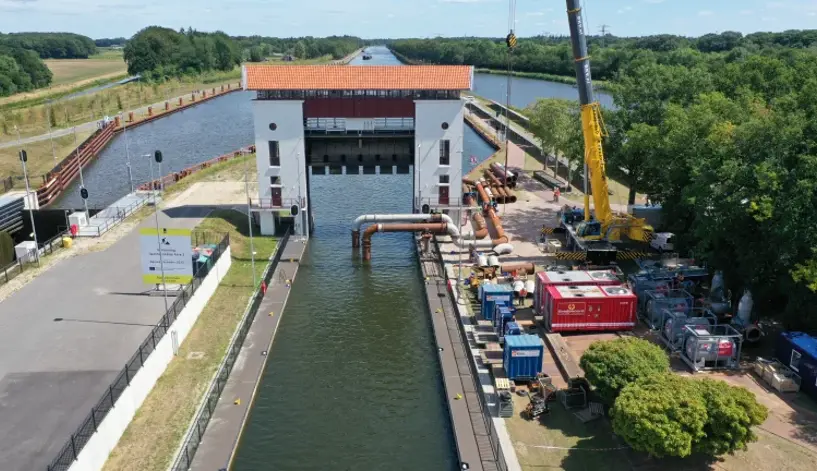 Eefde sluis die open staat