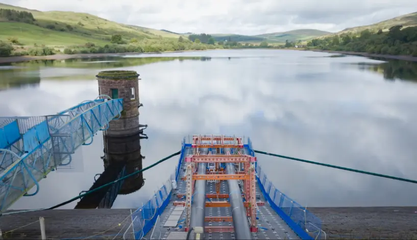 A Selwood and George Leslie siphoning system project at Glenkiln Reservoir