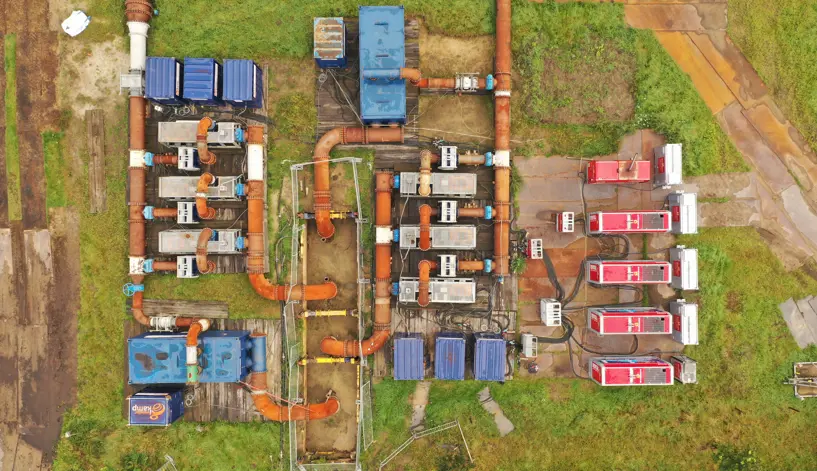 Bovenaanzicht bij het project van Vanderkamp op de IJpelareweg in Tilburg in opdracht van Heijmans. 