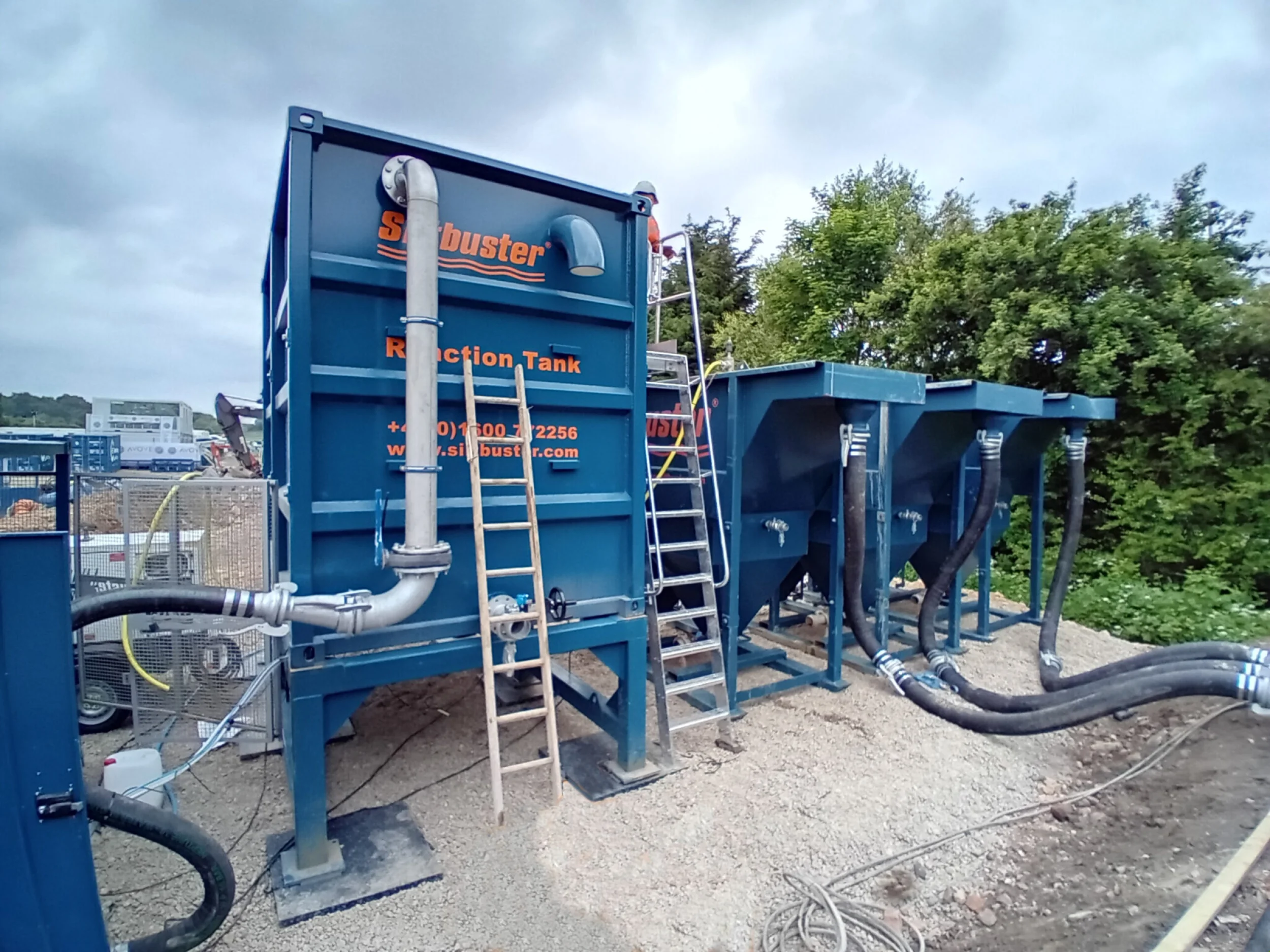 Mobiel zuiveringssysteem voor boorproject in Nottingham