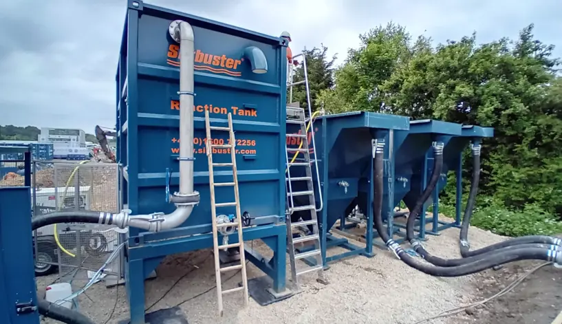 Mobiel zuiveringssysteem voor boorproject in Nottingham