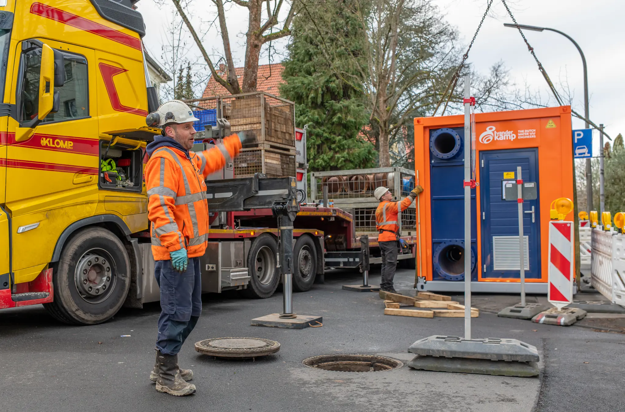 Vanderkamp Zet nieuwe pompcontainer neer in Bonn